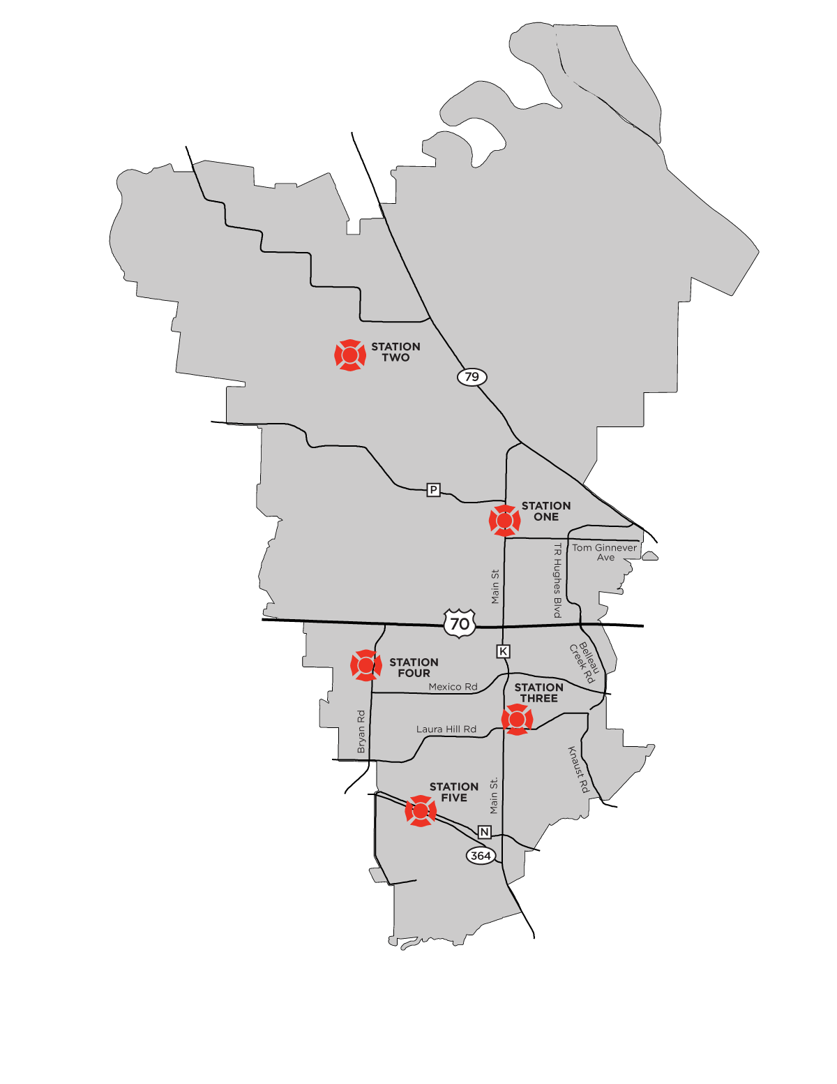 OFallon Fire District Service Area Map